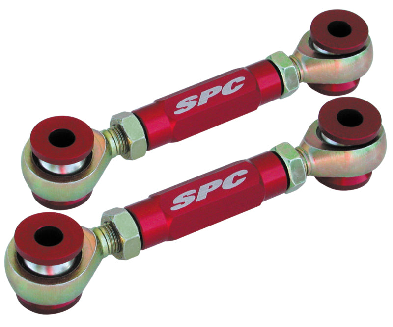 SPC Performance [98-01 CR-V] Pro Series Rear Toe Adjusters - Polished Aluminum with Red Finish