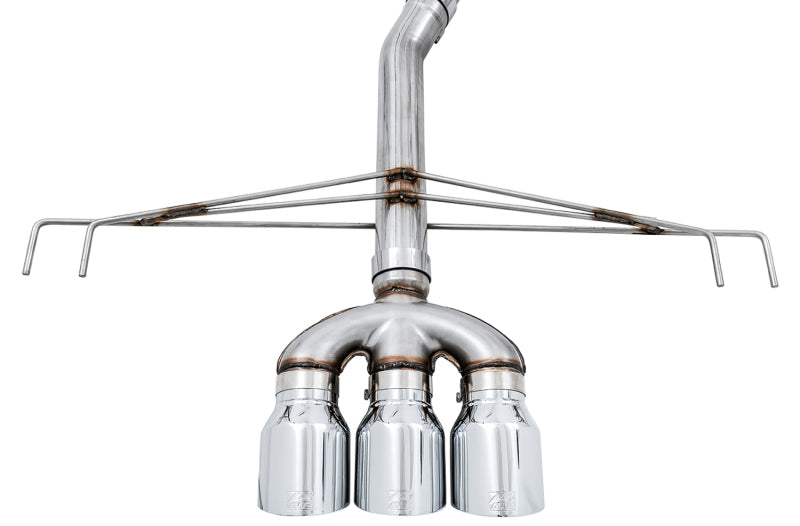 AWE Tuning [17-21 Civic Type R] Track Edition Exhaust with Front Pipe - Triple Chrome Silver Tips