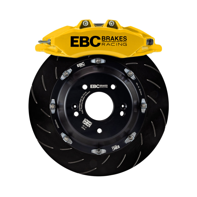 EBC Racing 2023+ Nissan 400Z Yellow Apollo-6 Calipers 380mm Rotors Front Big Brake Kit | BBK044YEL-2