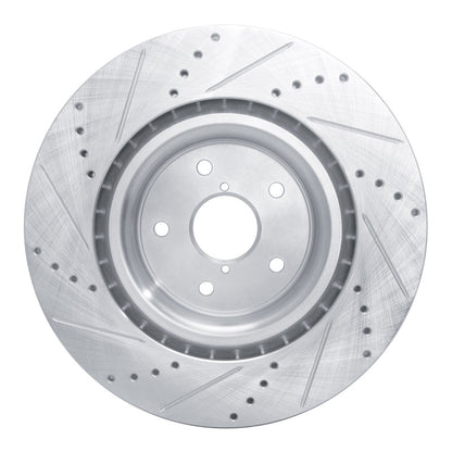 DFC [18-25 WRX STI] Front Right Drilled and Slotted Brake Rotor - Silver, DF631-13041R
