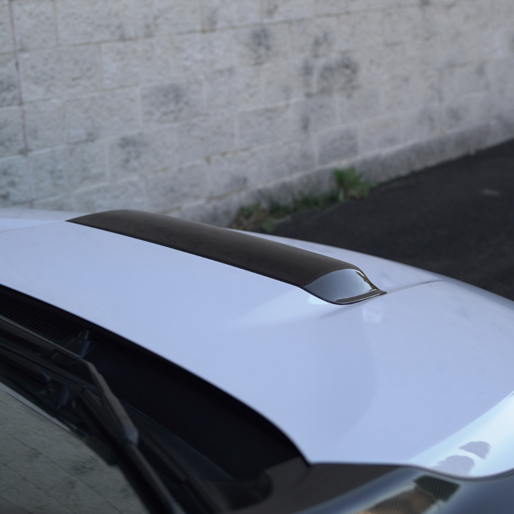 JDMuscle 22-25 WRX Tanso Carbon Fiber GC8 Style Hood Scoop