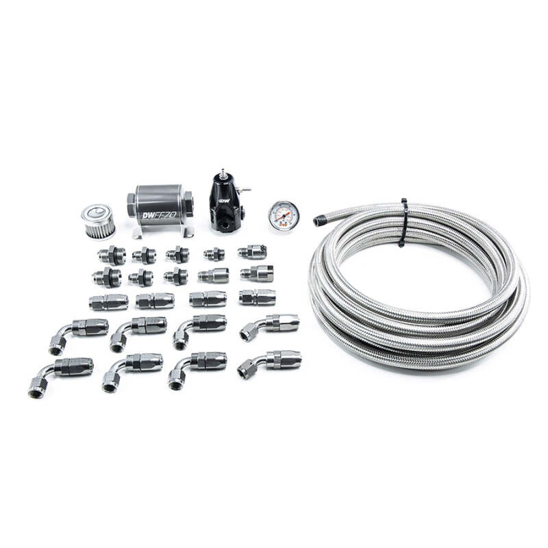 DeatschWerks [01-15 Civic] DW400 Pump Module Return Plumbing Kit with CPE Fuel Lines - Black