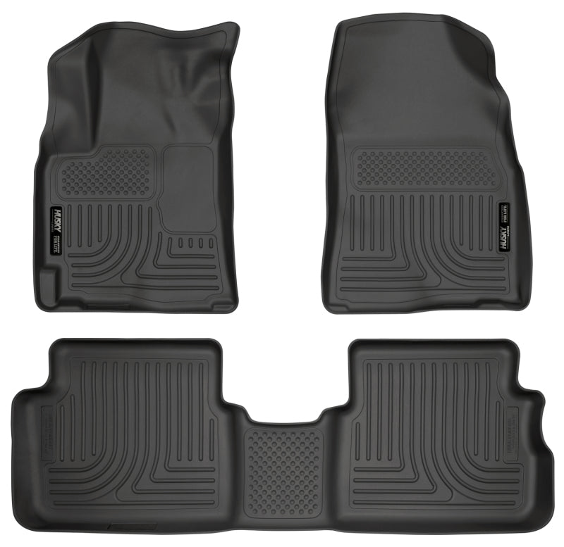 Husky Liners [09-10 Corolla, Matrix, Vibe] WeatherBeater Front and 2nd Seat Floor Liners - Black