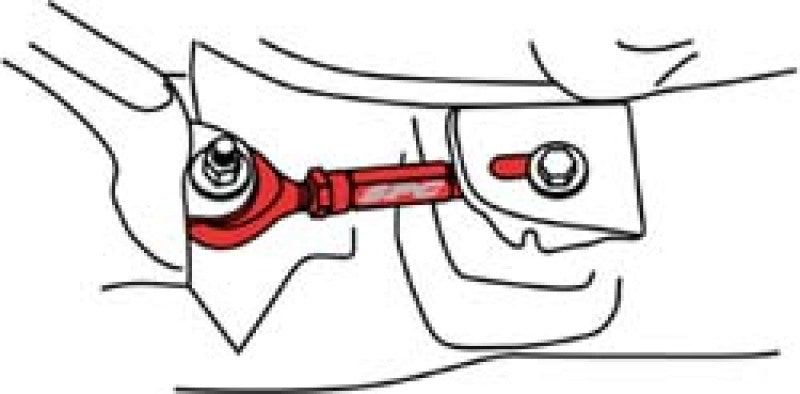 SPC Performance [98-01 CR-V] Pro Series Rear Toe Adjusters - Polished Aluminum with Red Finish