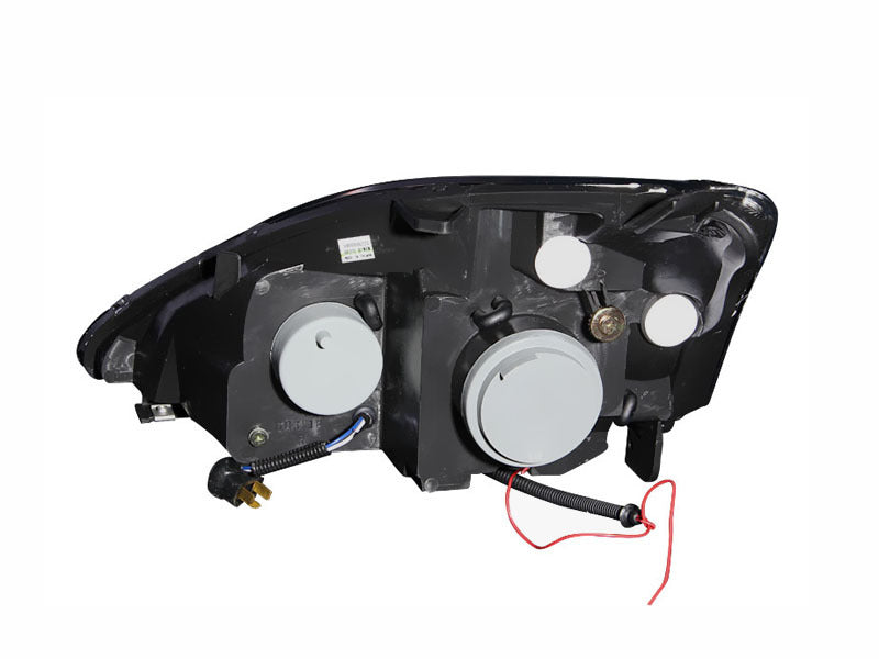 ANZO [02-04 Civic] Projector Headlight Set with Halo - Clear Lens, Black Housing