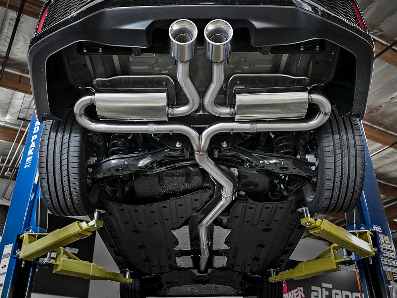 aFe Takeda [17-20 Civic Si] 3-inch 304 Stainless Steel Cat-Back Exhaust System - Polished Tips, Part 49-36621-P