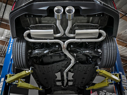 aFe Takeda [17-20 Civic Si] 3-inch 304 Stainless Steel Cat-Back Exhaust System - Polished Tips, Part 49-36621-P