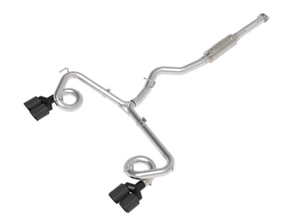 aFe Takeda Cat-Back Exhaust [15-21 WRX/STI] - Brushed Stainless Steel with Black Carbon Fiber Tips, 49-36810-C