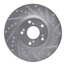 R1 Concepts [10-15 Civic] [13-15 ILX] [02-02 RSX] Front Right Drilled and Slotted Brake Rotor - Silver