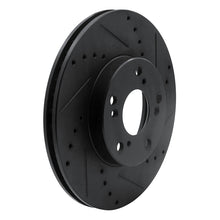 R1 Concepts [98-02 Accord] Front Right Drilled and Slotted Brake Rotor - Black