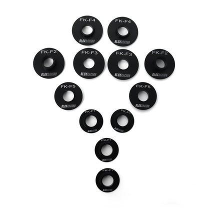 BLOX Racing [16-21 Civic FK] Front Subframe Hard Collar Kit, 12-Piece - BXSS-20605