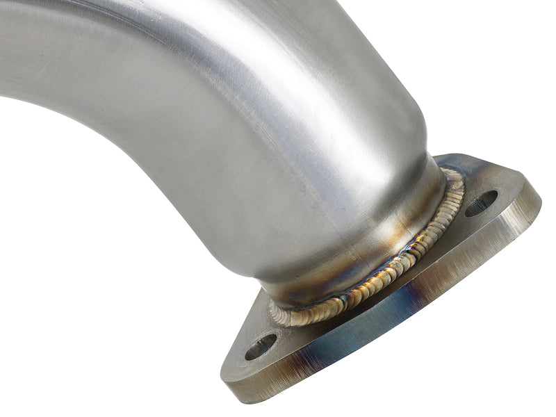aFe Twisted Steel [17-21 Civic Type R] 3-Inch Mid-Pipe - Brushed Stainless Steel, Part 49-36617