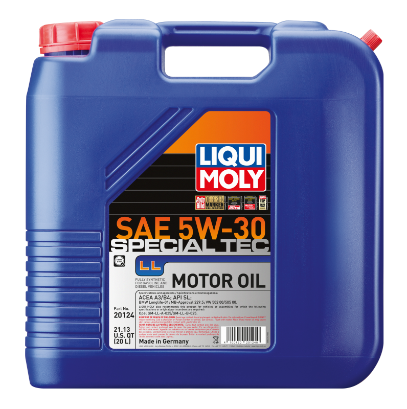 LIQUI MOLY Special Tec LL Motor Oil - SAE 5W-30, 20 L