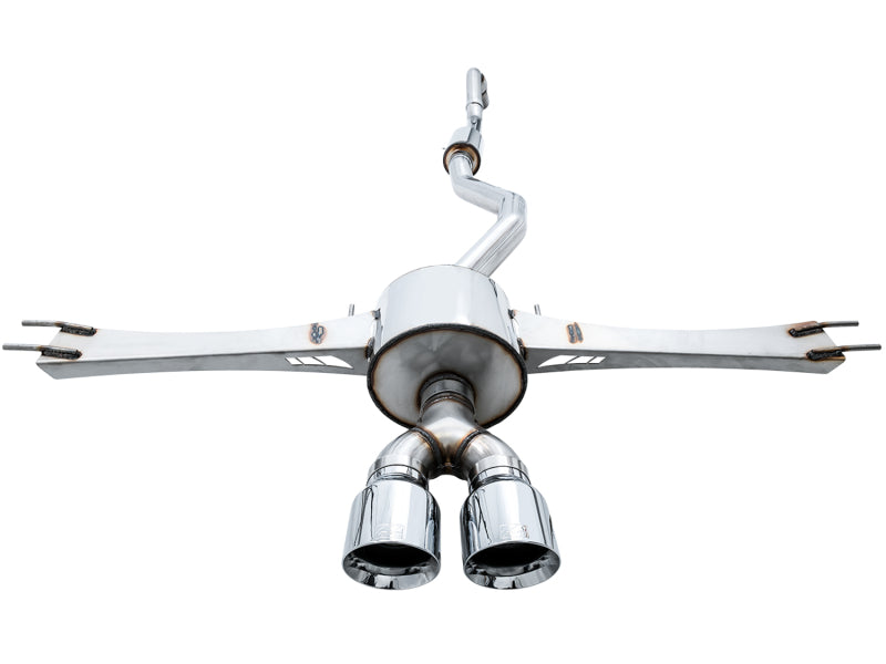 AWE Tuning [17-20 Civic Si] Touring Edition Exhaust with Front Pipe - Dual Chrome Silver Tips, AWE3015-32108