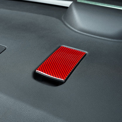 JDMuscle 22-24 WRX P&S Series Carbon Fiber Car Seat Hook Covers 3 PC| Black Carbon Fiber/ Red Carbon Fiber