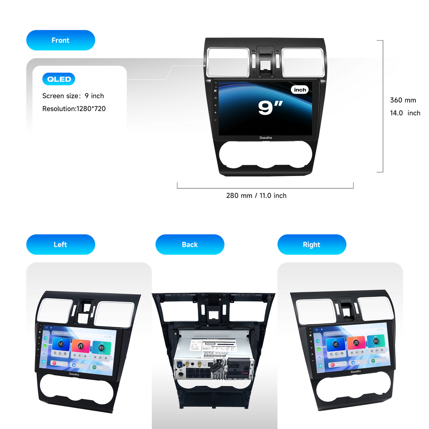 Dasaita 15-21 Subaru WRX/STI Head Unit | Harman Kardon Compatible Wireless CarPlay & Android Auto