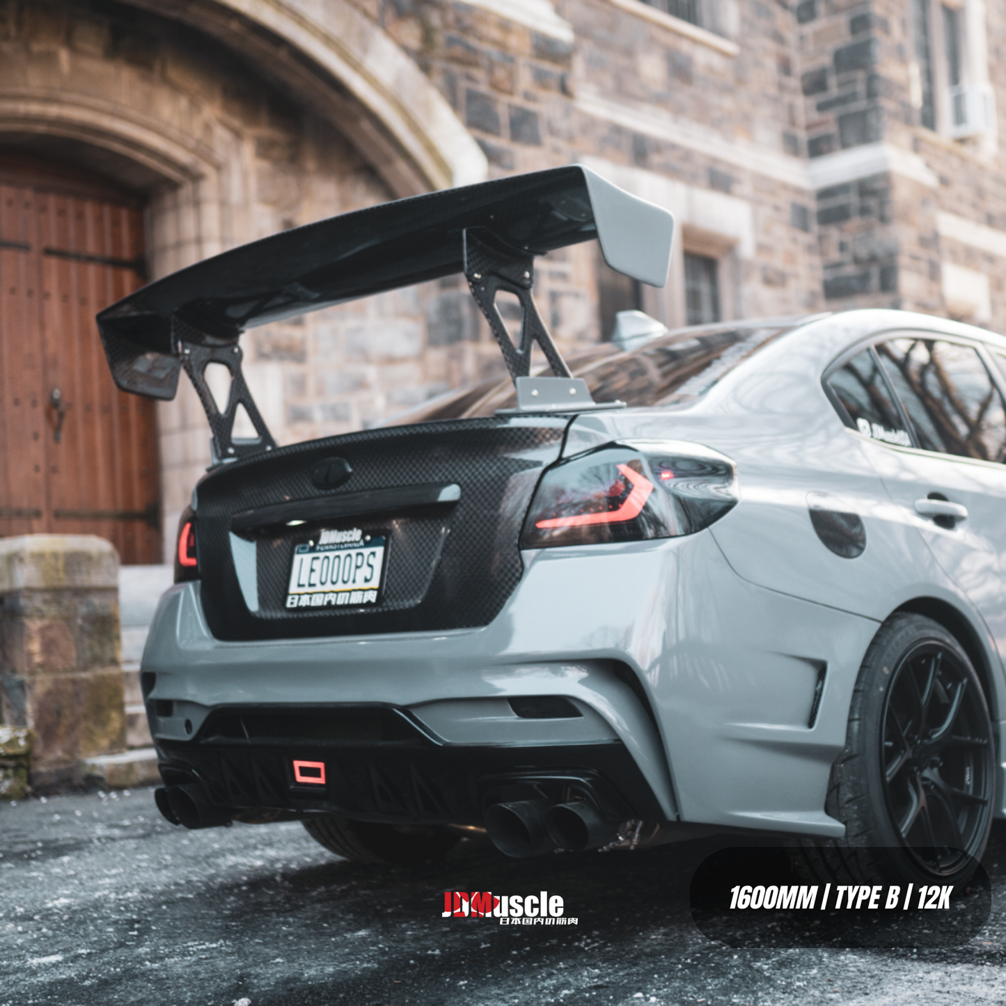 JDMuscle 15-21 Subaru WRX/STI Carbon Fiber Replacement Spoiler Base for JDMuscle VS Style Euro GT or Varis GT Wing