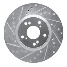 R1 Concepts [10-15 Civic] [13-15 ILX] [02-03 RSX] Front Left Drilled and Slotted Brake Rotor - Silver