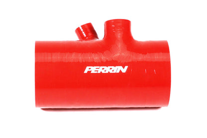 Perrin 2022+ Subaru WRX Red 3in Turbo Inlet Hose w/ Nozzle | Short