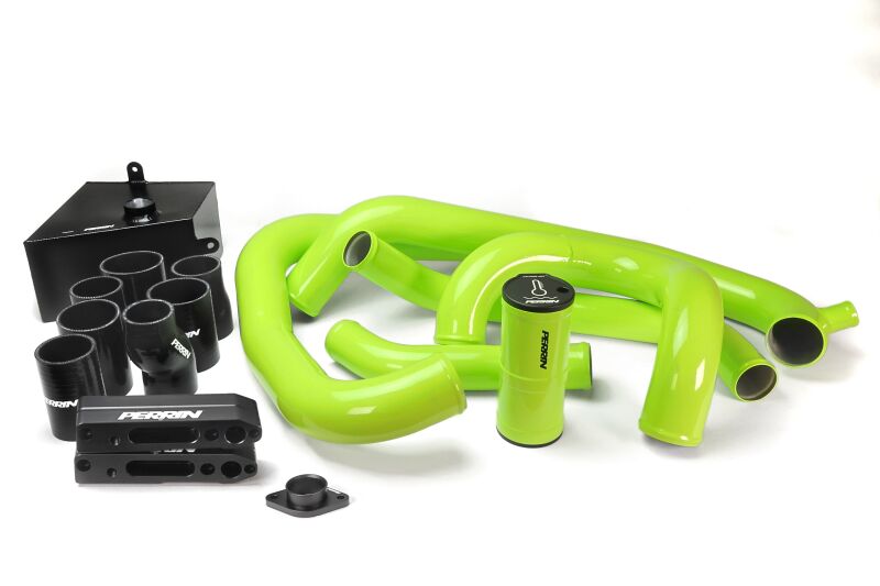 Perrin Performance [15-21 WRX] Front-Mount Intercooler Boost Tube Kit - Neon Yellow, PSP-ITR-437-3NY