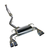 Remark [08-14 WRX STI Hatch] Sports Touring Cat-Back Exhaust - Stainless Steel Quad Tips, Resonated, RK-C2076S-02