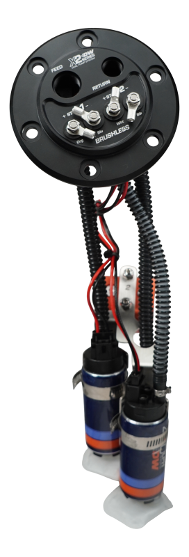 DeatschWerks [92-00 Civic] X2 Pump Hanger with Dual DW420 Fuel Pumps - Black