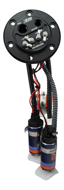 DeatschWerks [92-00 Civic] X2 Pump Hanger with Dual DW420 Fuel Pumps - Black
