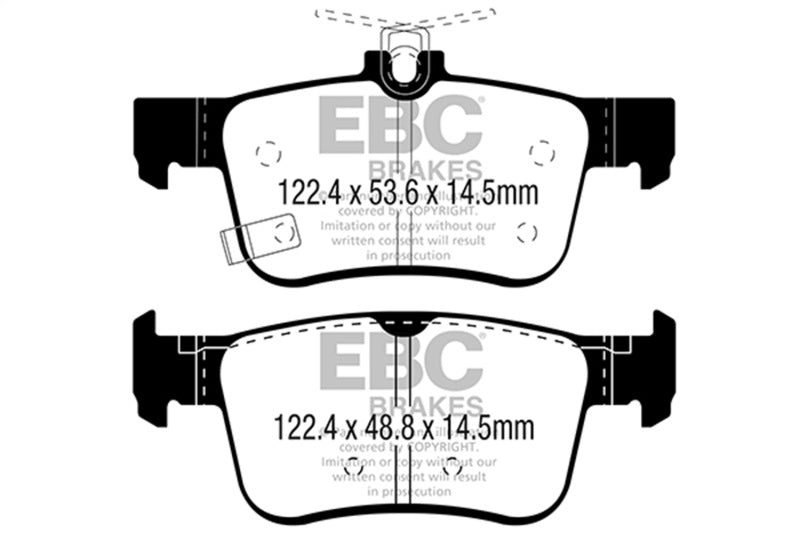 EBC [16-17 Civic] Greenstuff 2000 Series Rear Brake Pads - Sport Compound