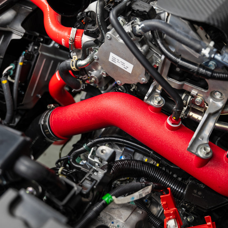 Mishimoto [23-26 Civic Type R] Intercooler Kit with Pipes - Silver Intercooler/Red Pipes, MMINT-CTR-23KSLRD
