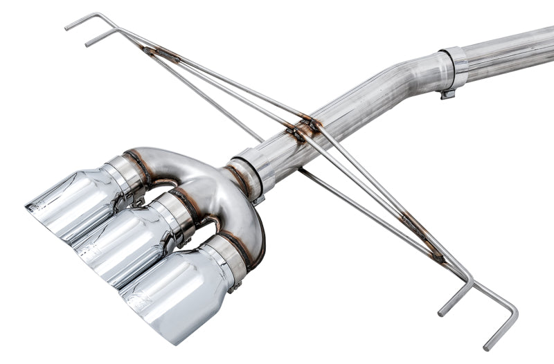 AWE Tuning [17-21 Civic Type R] Track Edition Exhaust with Front Pipe - Triple Chrome Silver Tips
