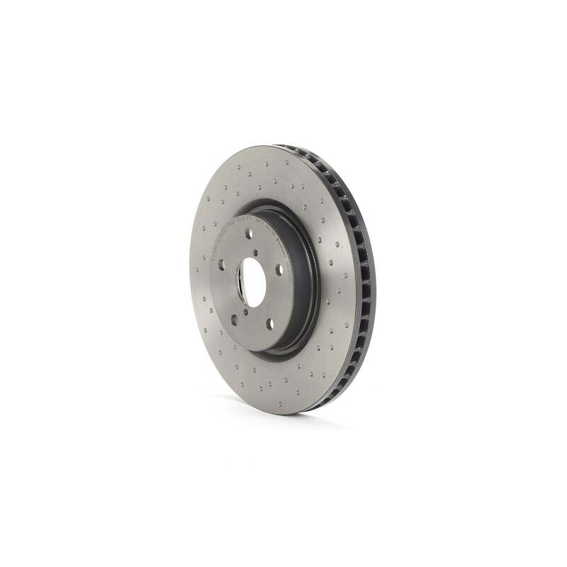 Brembo OE [15-20 WRX] XTRA Drilled Front Brake Rotor - Black Finish