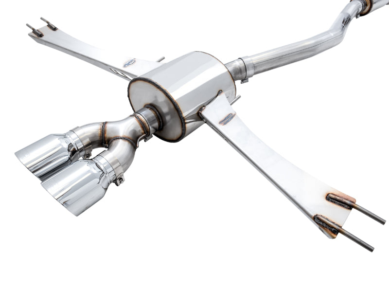 AWE Tuning [17-20 Civic Si] Touring Edition Exhaust with Front Pipe - Dual Chrome Silver Tips, AWE3015-32108