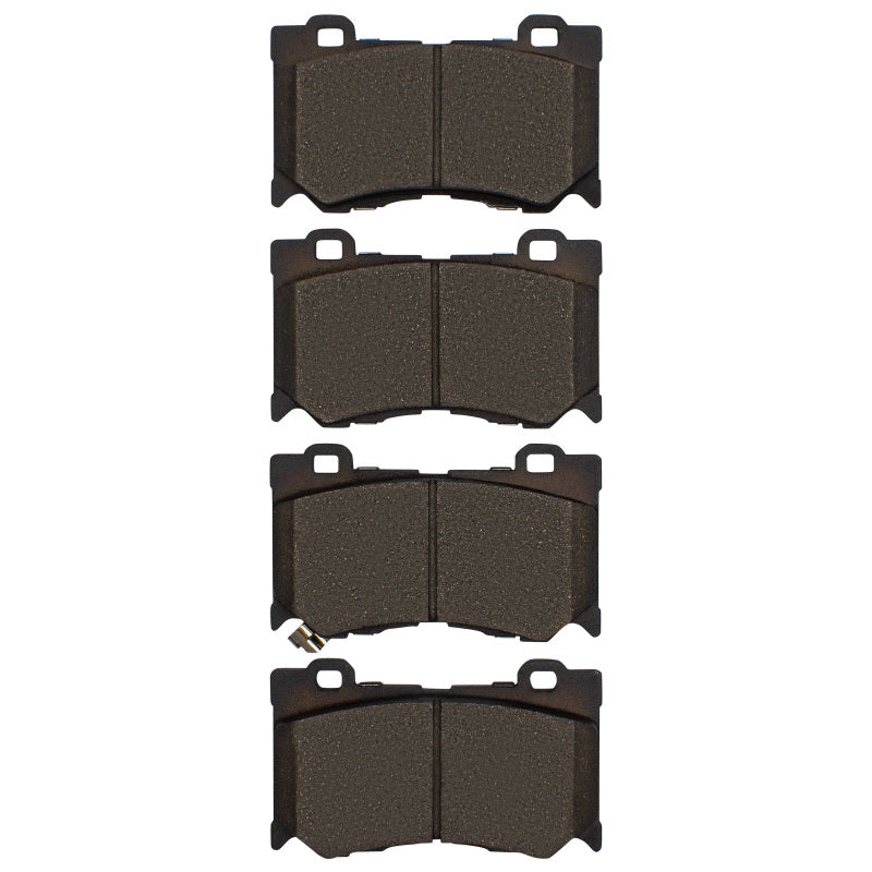 R1 Concepts [09-20 370Z] Front Performance Sport Brake Pads and Hardware Kit - Akebono 4-Piston Calipers