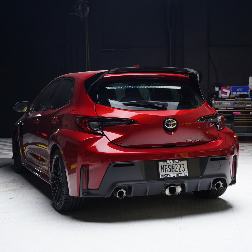 JDMuscle [23+ GR Corolla/Corolla Hatch] Carbon Fiber / Painted Gurney Flap (Spoiler Extension)