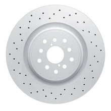 R1 Concepts [18-25 WRX STI] Front GeoMET Drilled Carbon Alloy Brake Rotor - Black Hat