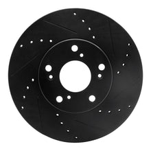 R1 Concepts [98-02 Accord] Front Right Drilled and Slotted Brake Rotor - Black