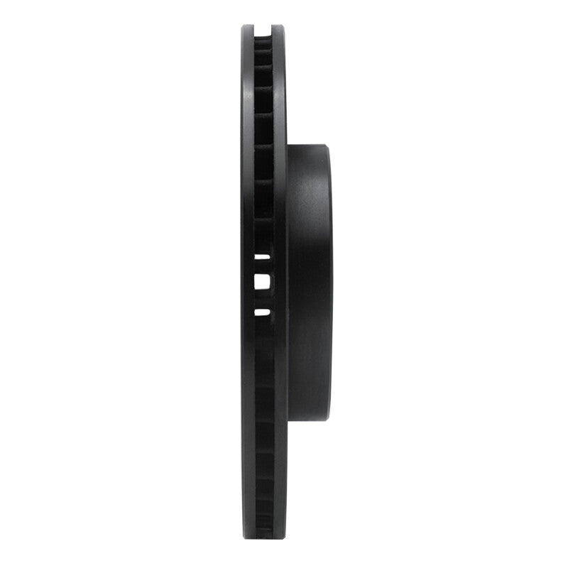 R1 Concepts [98-02 Accord] Front Right Drilled and Slotted Brake Rotor - Black