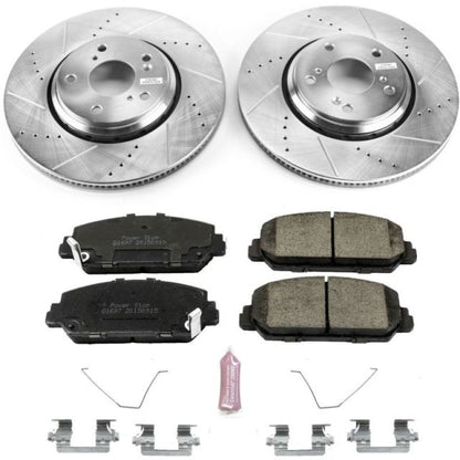 PowerStop [16-20 Civic] [16-17 Accord] [17-18 ILX] Front Z23 Evolution Sport Brake Kit - Drilled and Slotted Rotors