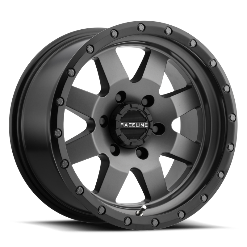 Raceline 935G Defender 15x5in / 5x114.3 BP / 0mm Offset / 3.19mm Bore - Gunmetal Wheel