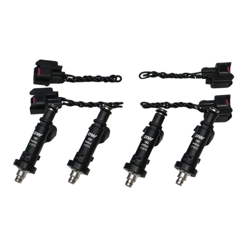 DeatschWerks [91-01 Integra / 92-00 Civic] 450cc Fuel Injectors, Matched Set of 4 - Black