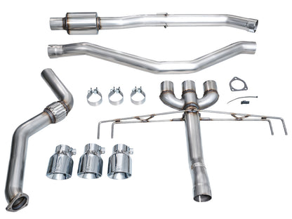 AWE Tuning 2024 Acura Integra Type S DE5 FWD Track Edition Exhaust with Triple Chrome Silver Tips