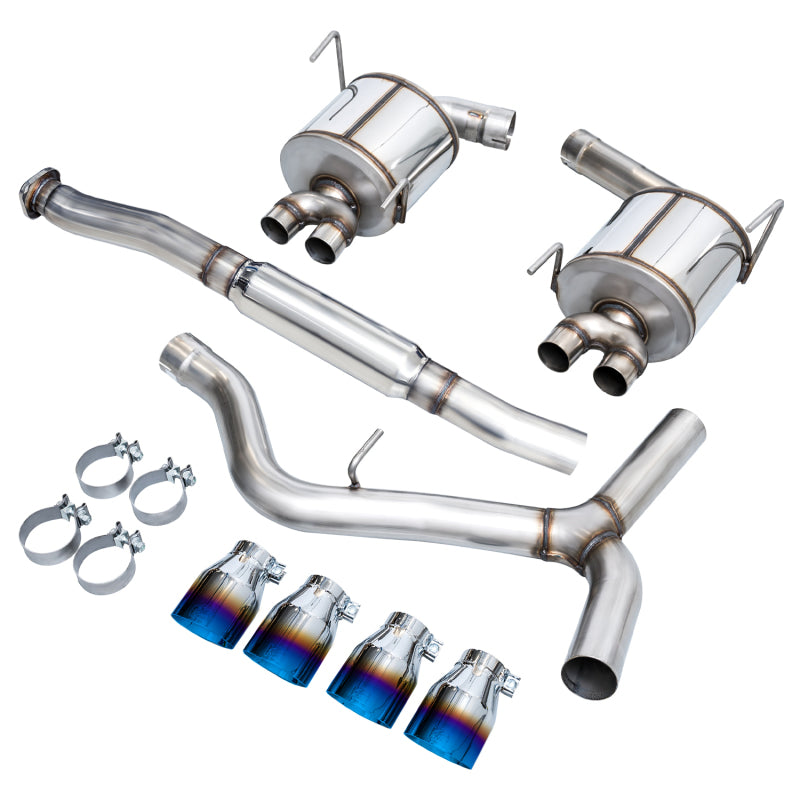AWE Tuning [12-14 WRX STI] Touring Edition Exhaust - Vapor Blue Quad Tips, AWE3015-49112
