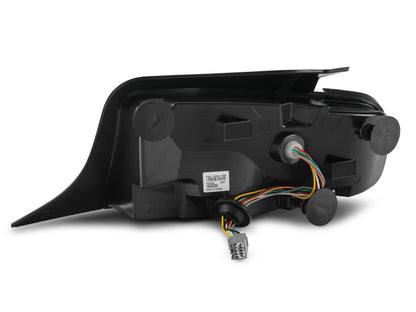 Raxiom 10-12 Ford Mustang Vector V2 LED Tail Lights - Gloss Black Housing | Clear Lens