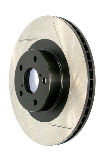StopTech Power Slot [17-19 Honda Civic] Rear Right Slotted Rotor - Black E-Coated