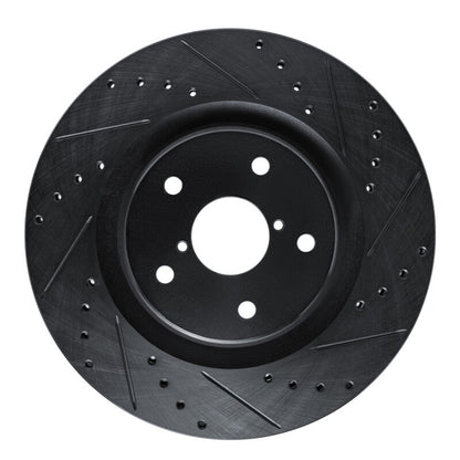 DFC [20-25 WRX] Front Right Drilled and Slotted Brake Rotor - Black Zinc Finish, DF633-13049R