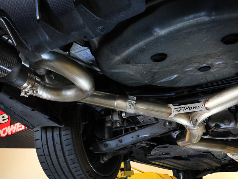 aFe Takeda Cat-Back Exhaust [15-21 WRX/STI] - Brushed Stainless Steel with Black Carbon Fiber Tips, 49-36810-C