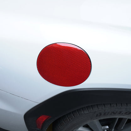 JDMuscle 22-24 WRX P&S Series Carbon Fiber Fuel Door Cover | Black Carbon Fiber/ Red Carbon Fiber