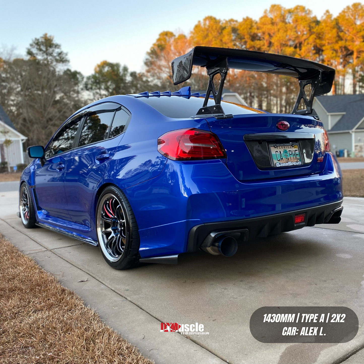 JDMuscle 15-21 Subaru WRX/STI Carbon Fiber Replacement Spoiler Base for JDMuscle VS Style Euro GT or Varis GT Wing