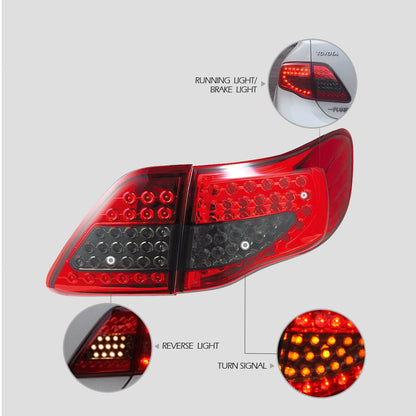 VLAND 08-11 Corolla Custom Tail Lights ABS, PMMA, GLASS Material (MOQ of 100)