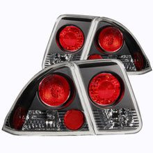 ANZO [01-05 Civic] Tail Light Assembly - Clear Lens, Black Housing, Pair